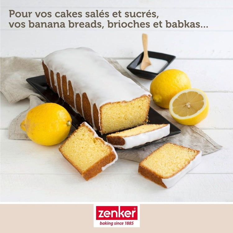 Set pâtisserie avec moule à cake 25 cm, 2 bols à mixer, verre mesureur et spatule Zenker