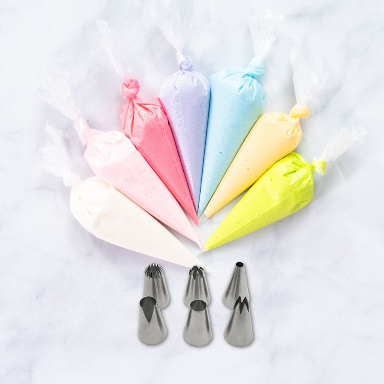 Lot de 20 poches à douilles plastique avec douilles inox et plastique 32 cm Zenker Smart Pastry