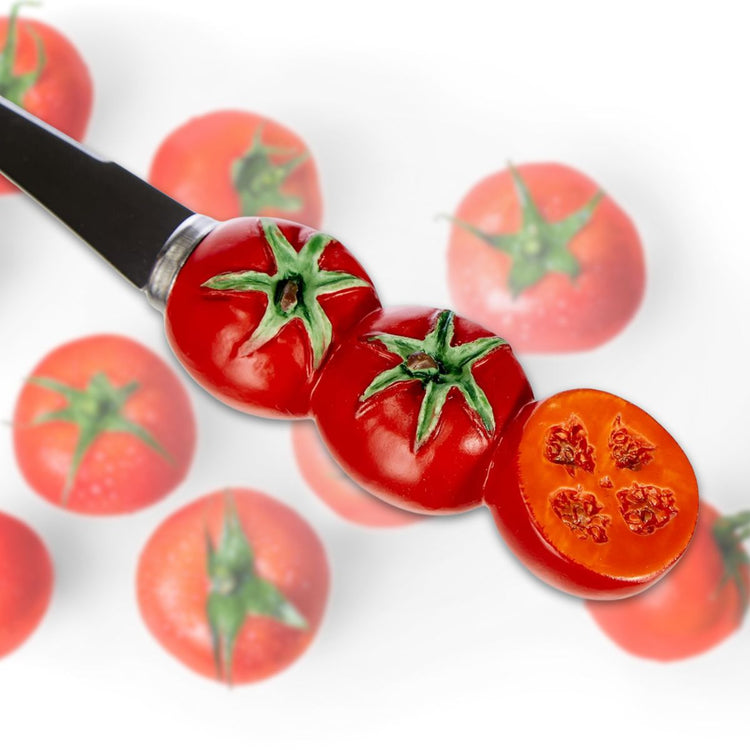 Lot de 4 couteaux à tomates lame crantée 11 cm Fackelmann