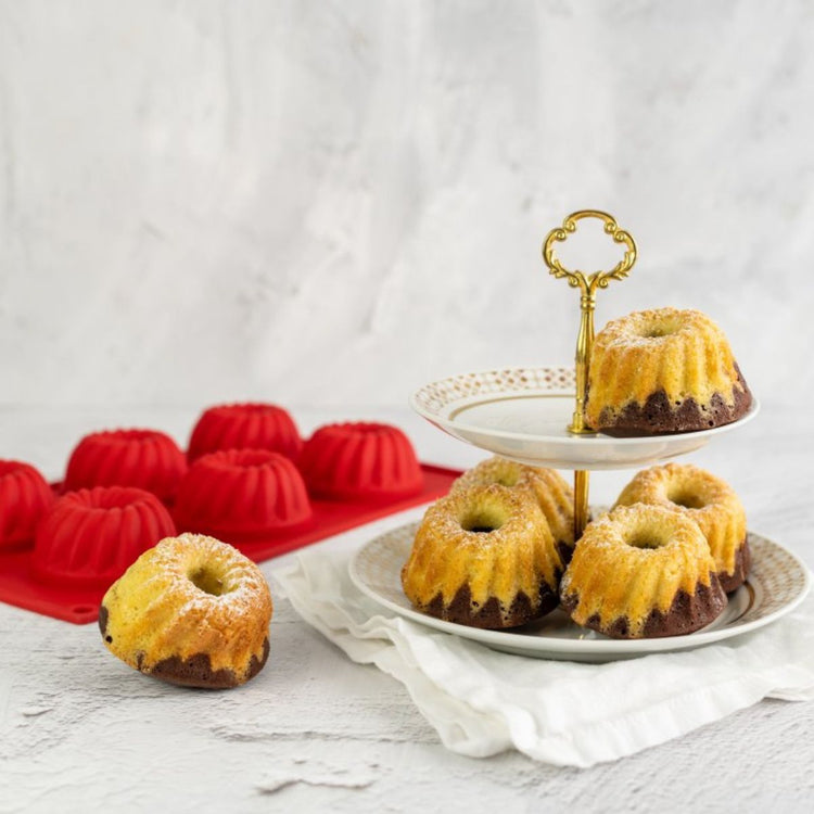 Lot de 2 moules à kougelhofs 6 empreintes Dr.Oetker Flexxibel Love