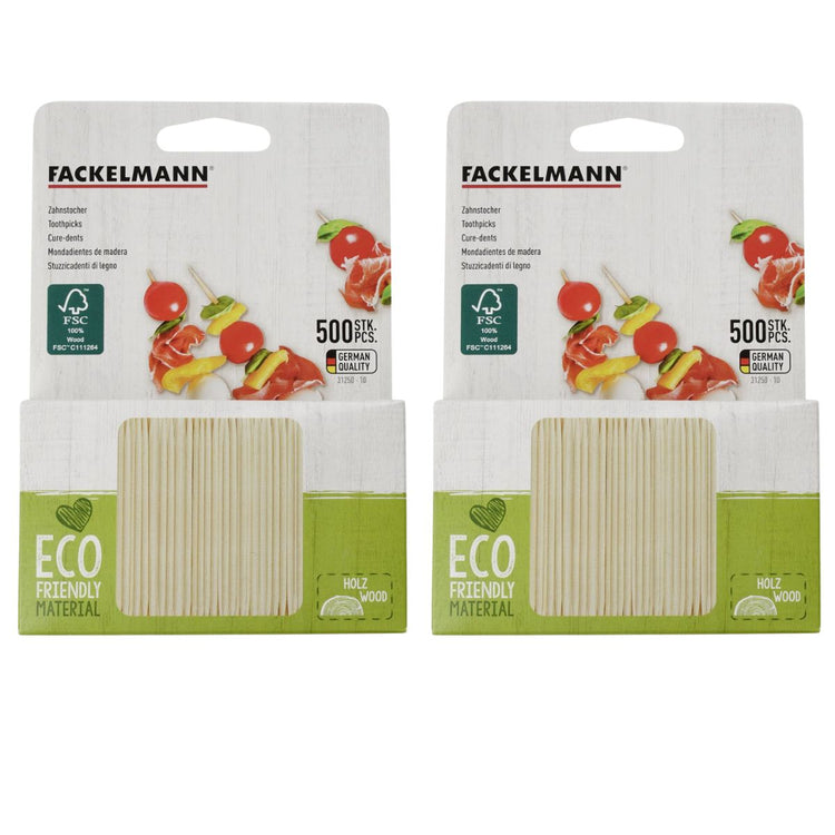 Lot de 1000 cure-dents Fackelmann Nature