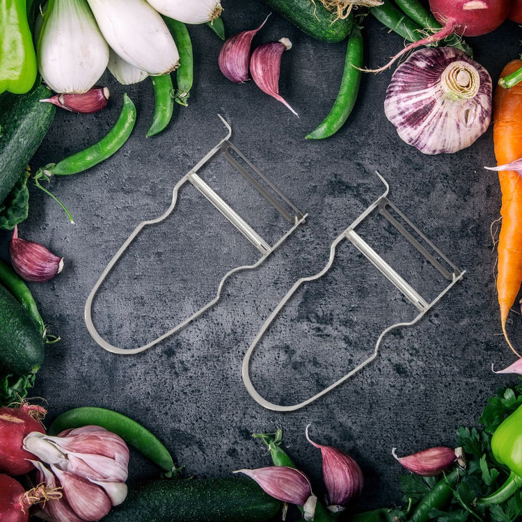 Lot de 2 rasoirs à légumes Castor en inox Fackelmann