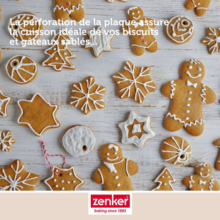 Plaque à pâtisserie perforée 40 x 30 cm en alu 18/10 Zenker Special Cooking