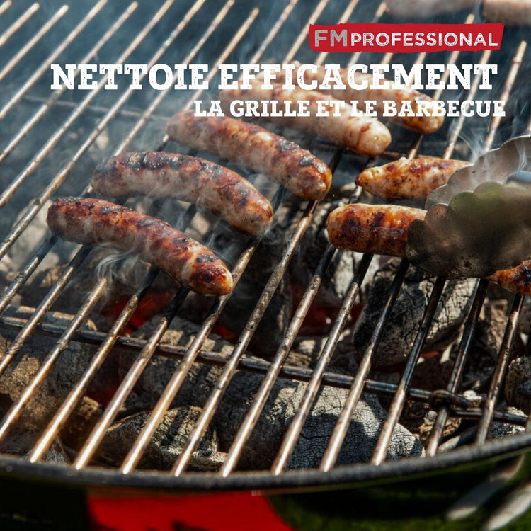Brosse à nettoyer le barbecue 28 cm bois et acier FM Professional