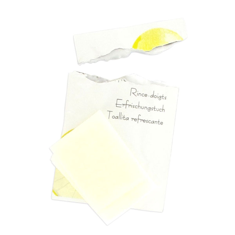 Lot de 30 rince-doigts au citron Fackelmann Single Use