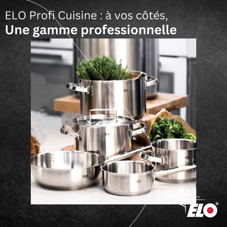Casserole en inox 20 cm de 2,2 litres Elo Profi Cuisine