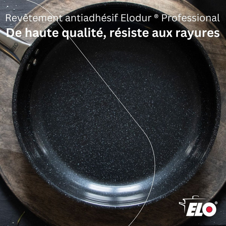 Poêle de cuisson avec revêtement céramique sans PFAS 32 cm Profi Therm Platinum Elo