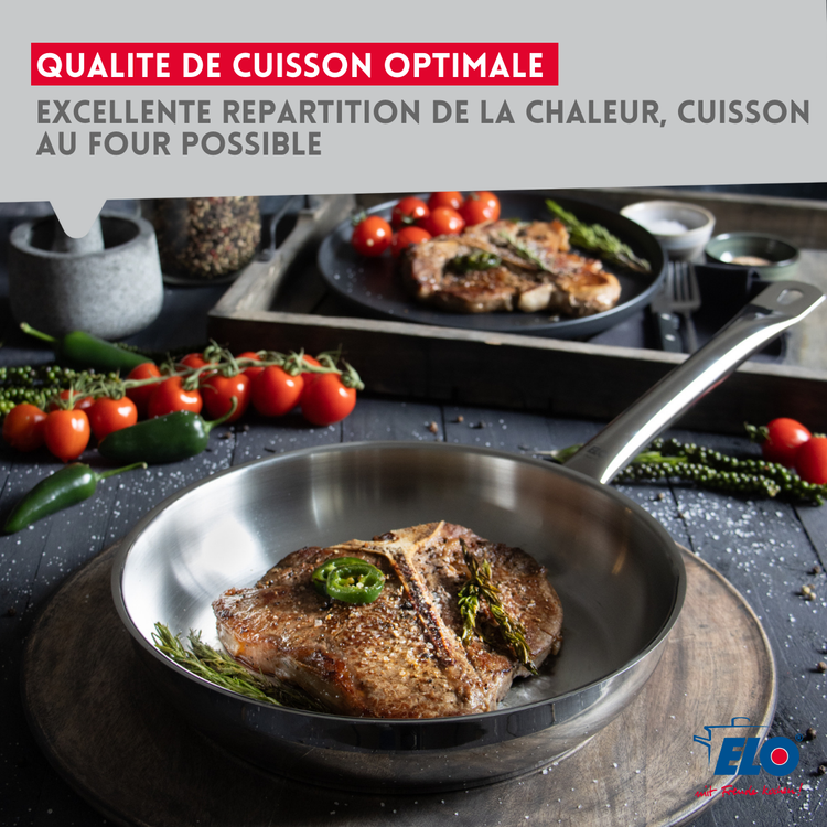 Poêle à frire en inox 32 cm Elo Profi Therm