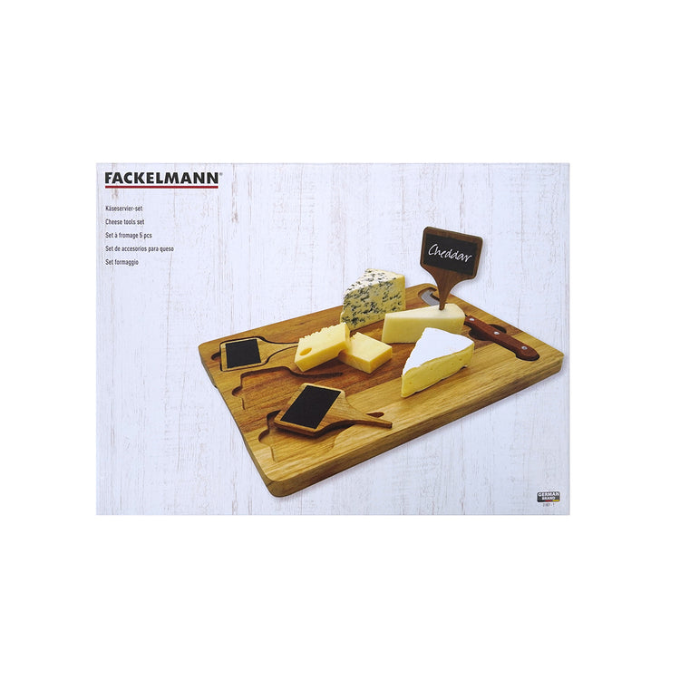 Plateau de fromages avec ardoises et couteau à fromage 32 x 23 cm Fackelmann