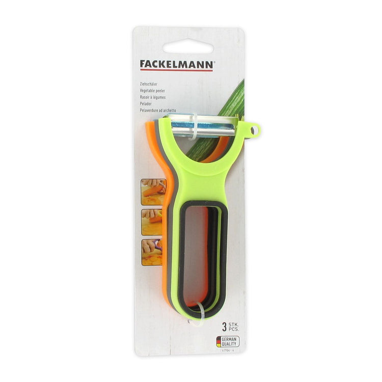 Lot de 3 rasoirs à légumes Fackelmann Colors Edition