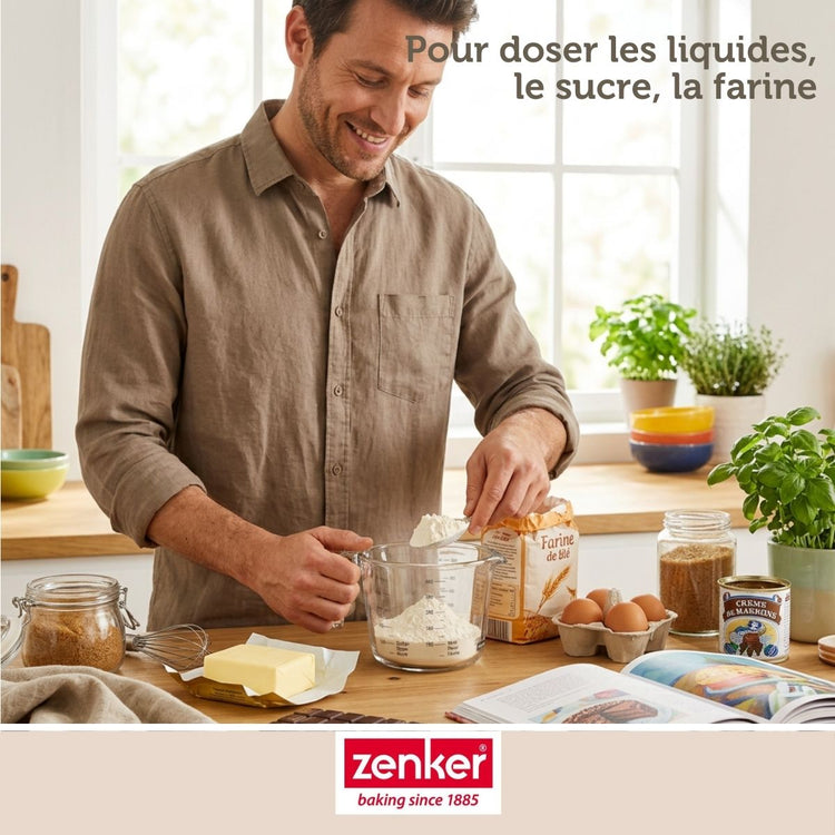 Verre mesureur en verre 1 L Zenker
