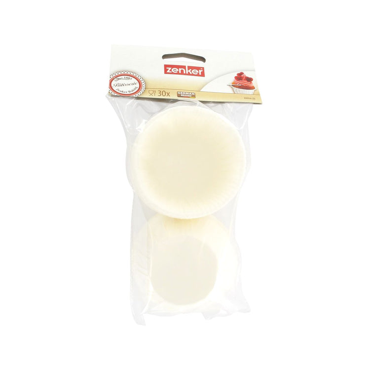 Lot de 30 moules à muffins en papier blanc Zenker