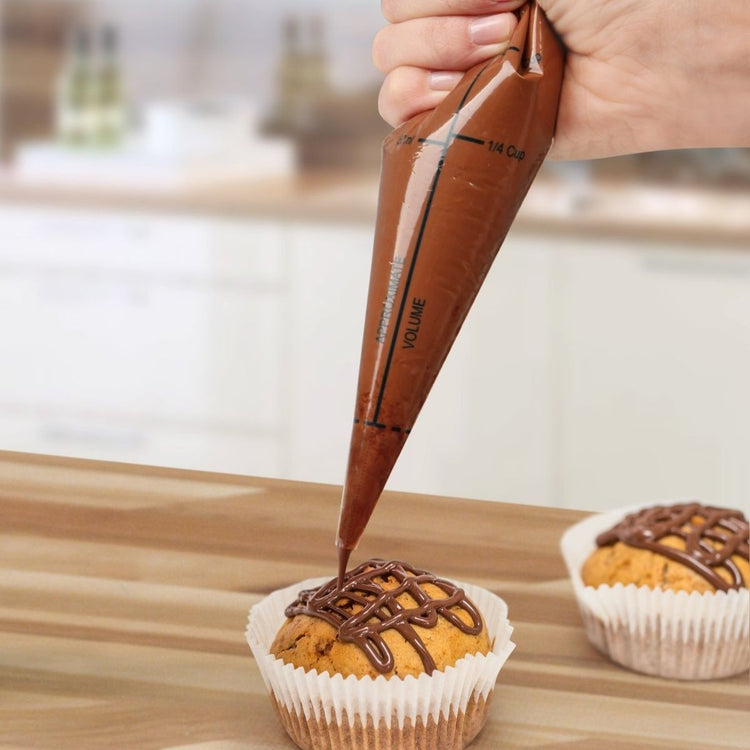Lot de 10 poches à douille graduées avec zip Zenker Smart Pastry