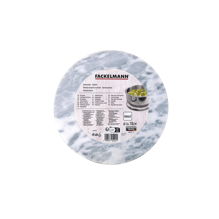 Dessous de plat en marbre rond de 18 cm Fackelmann Basic