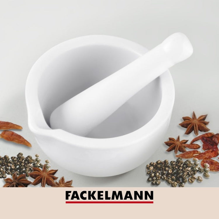 Mortier de cuisine avec pilon en porcelaine Fackelmann Basic