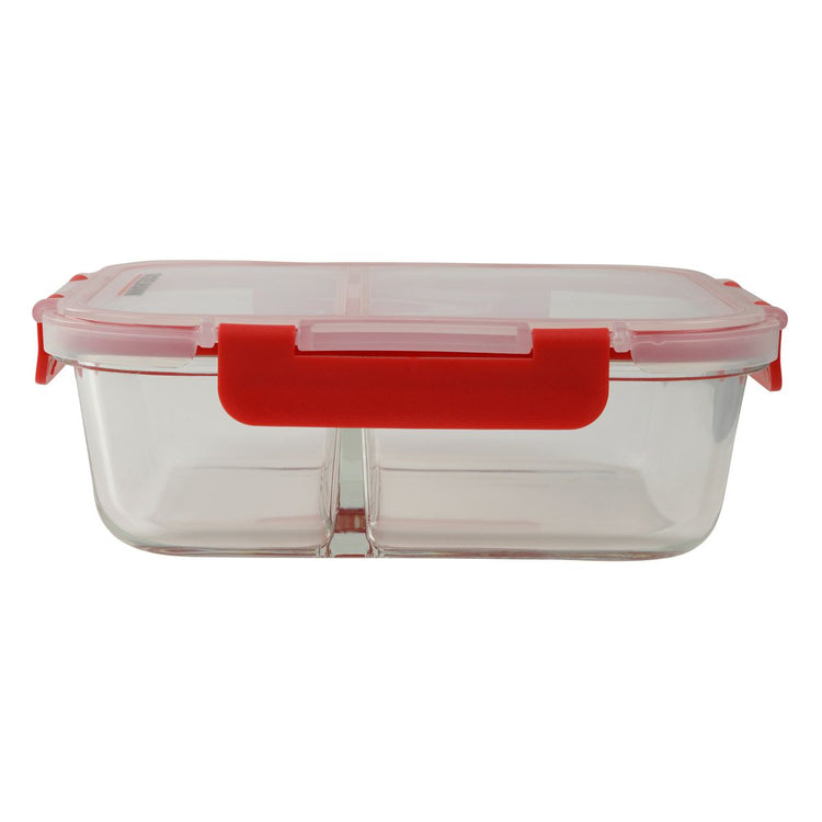 Lot de 2 boîtes à repas en verre avec deux compartiments 1000 ml Fackelmann Move