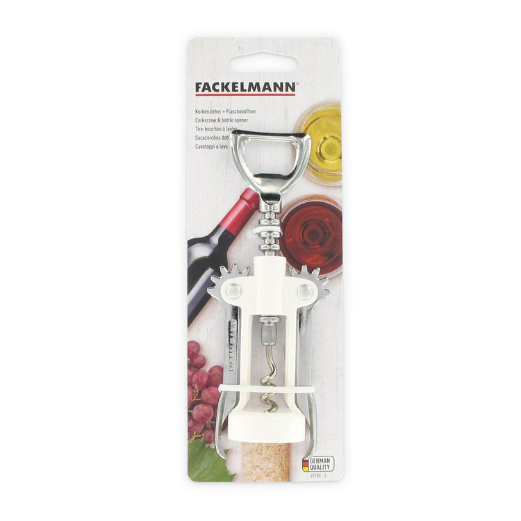 Tire-bouchon à levier blanc avec décapsuleur Fackelmann Bar Concept