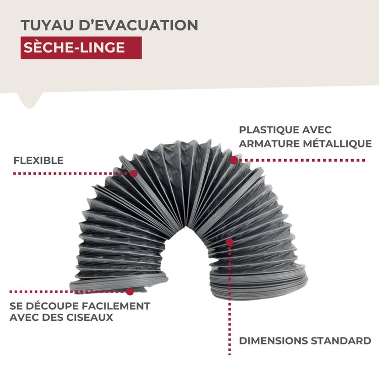 Tuyau Evacuation Sèche-Linge Fackelmann
