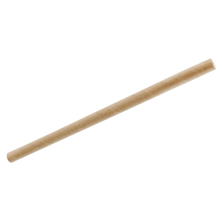 Boite de 50 pailles en papier rigide brun Fackelmann Eco Friendly