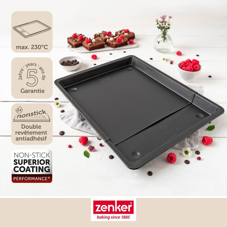 Plaque de cuisson extensible de 35-52 x 32 cm Zenker Perfect Black +