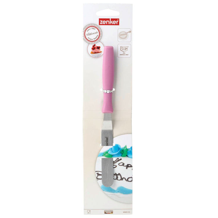 Spatule à pâtisserie coudée manche rose 22,2 cm Zenker Sweet Sensation