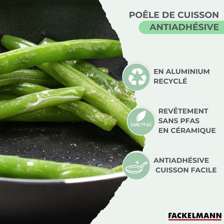 Poêle 16 cm aluminium revêtement céramique antiadhésif sans PFAS Fackelmann Brandao