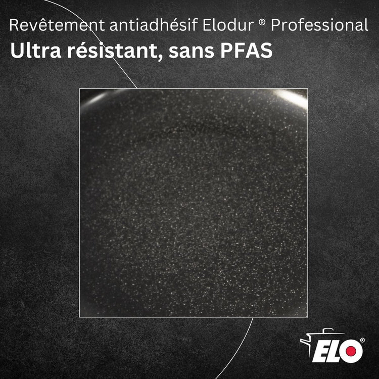 Sautoir 28 cm en acier inoxydable 18/10 antiadhésif Elo Citrin