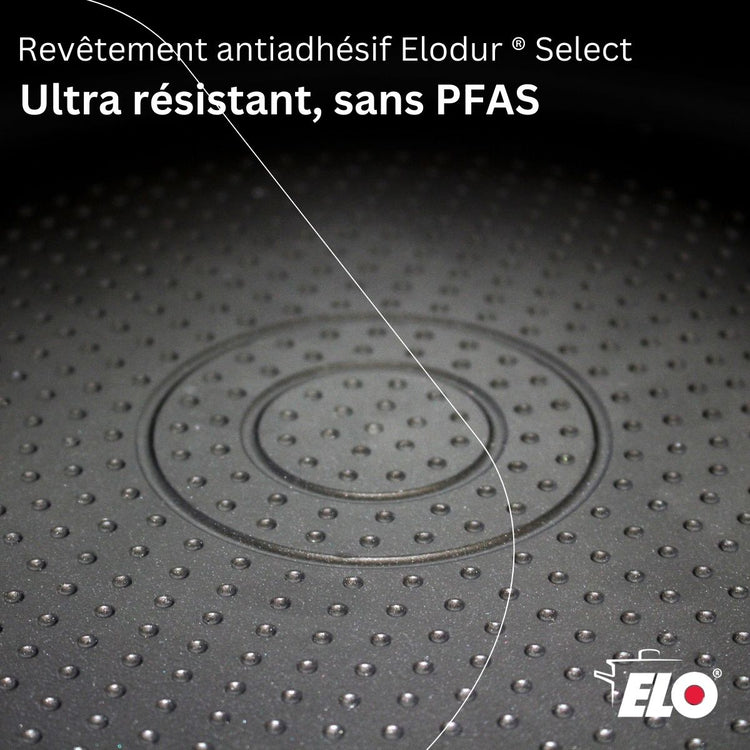 Wok 24 cm antiadhésif sans PFAS Elo Smart Wave