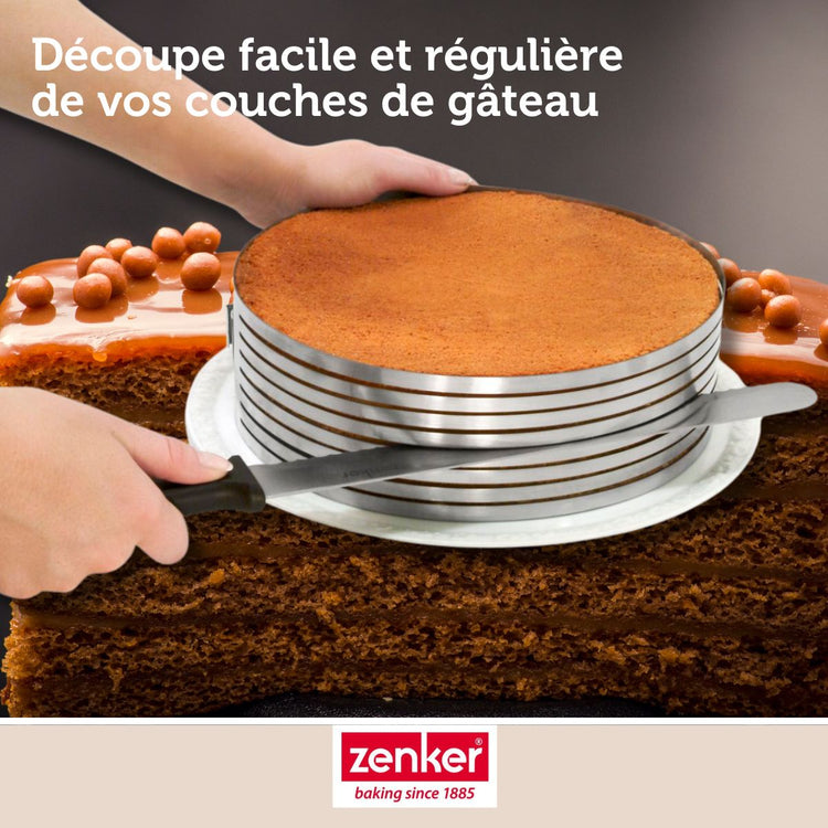 Cercle de pâtisserie pour trancher les gâteaux en étages