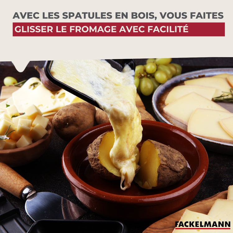 Lot de 6 spatules à raclette en bois Fackelmann Wood Edition