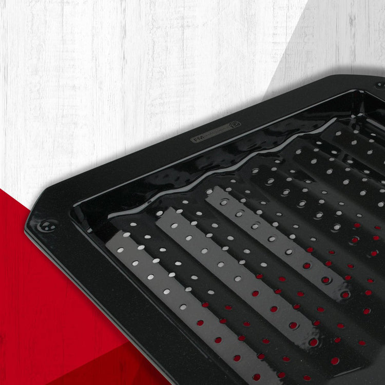 Plaque ondulée et perforée pour four et barbecue en tôle FM Professional Barbecue