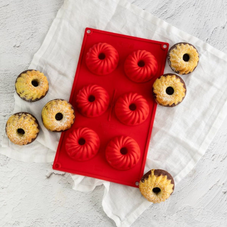 Lot de 2 moules à kougelhofs 6 empreintes Dr.Oetker Flexxibel Love