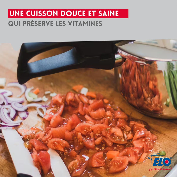 Autocuiseur vapeur en acier inoxydable 18/10 22 cm 4 litres Elo Praktika