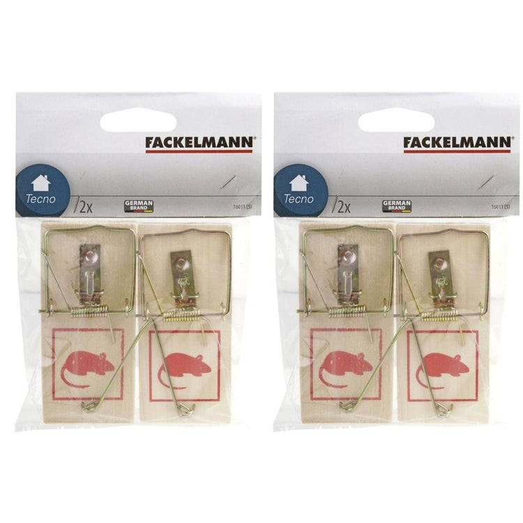 Lot de 2 packs de 2 pièges à souris Fackelmann Tecno