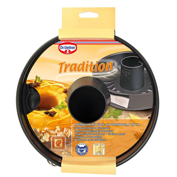 Lot de 2 moules à manqué 26/26 cm en acier Dr oetker Tradition
