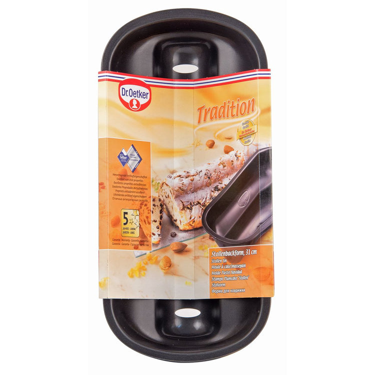 Ensemble de 2 Moules à stollen type Moules à pain 31 x 10 cm Dr Oetker Tradition