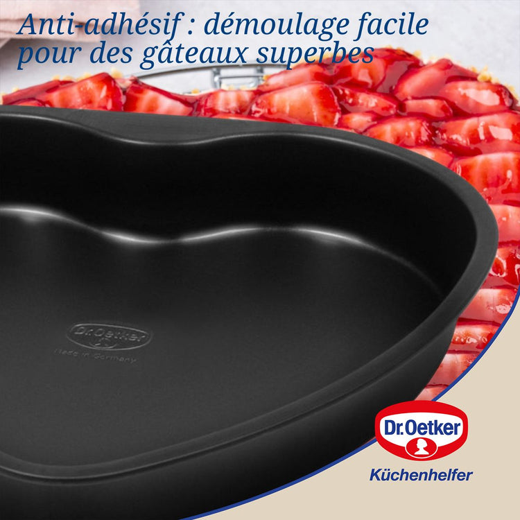 Ensemble de 2 Moules à gâteau cœur 24 cm Dr Oetker Tradition