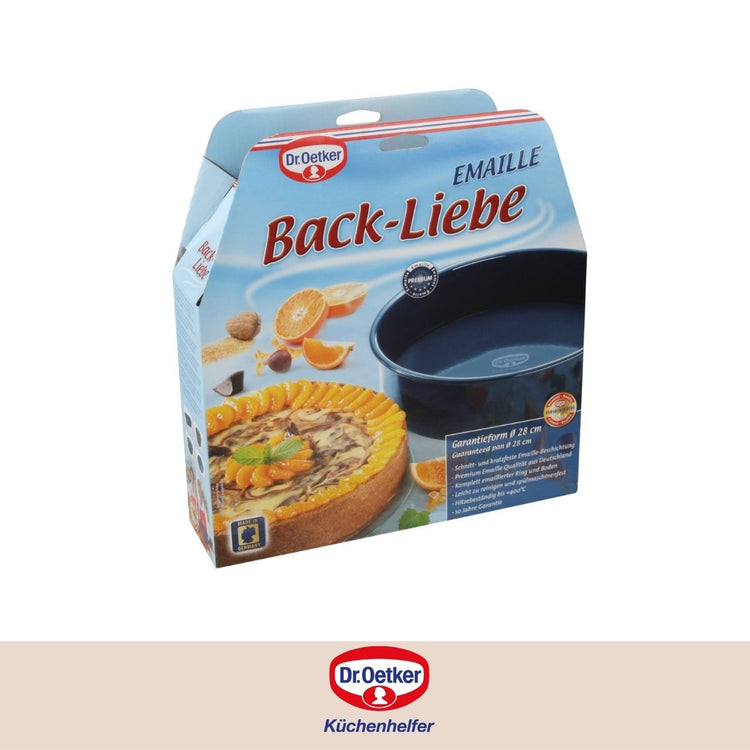 Ensemble de 2 Moules à manqué fond amovible 28 cm Dr Oetker Back Liebe