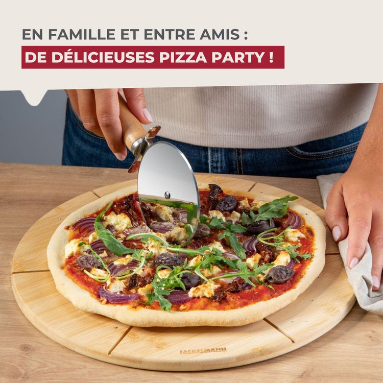 Set de 4 planches à pizza en bois Fackelmann Boisselerie