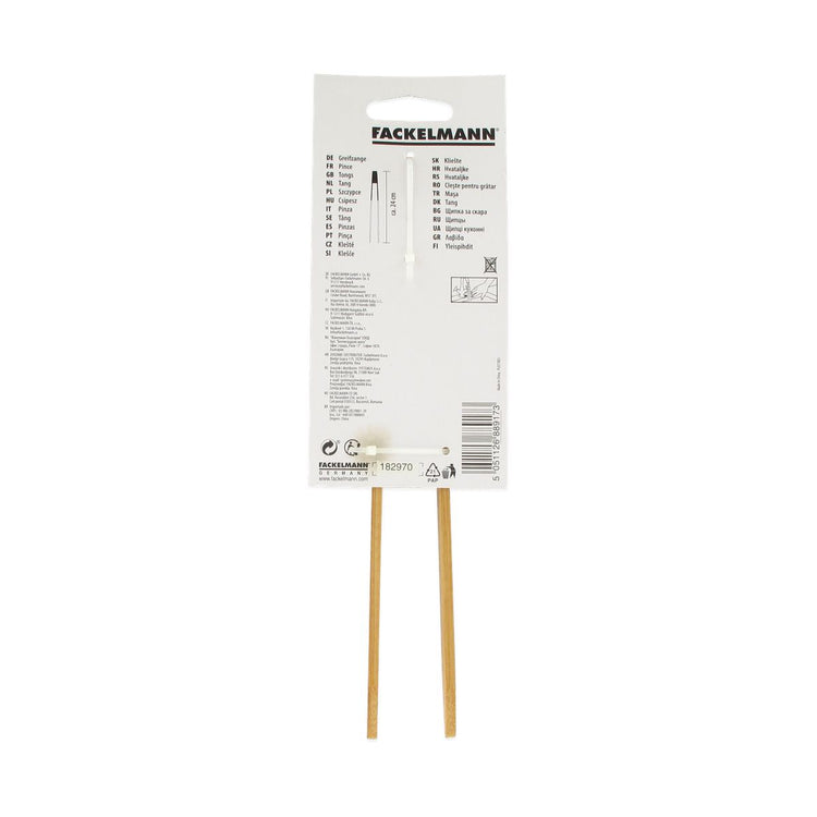 Set de 2 ustensiles de cuisine pince cuisine en bois Fackelmann Boisselerie