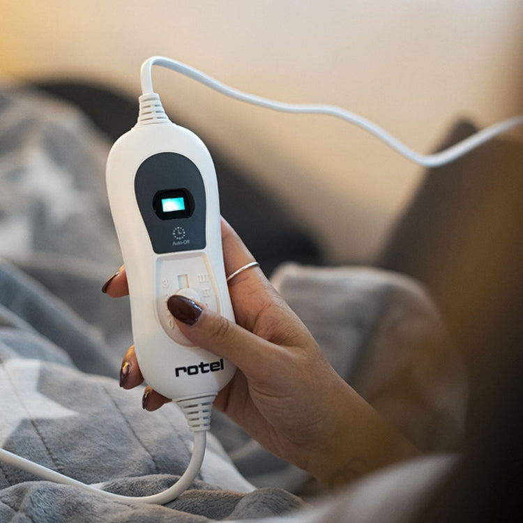 Plaid chauffant gris clair avec étoiles Rotel