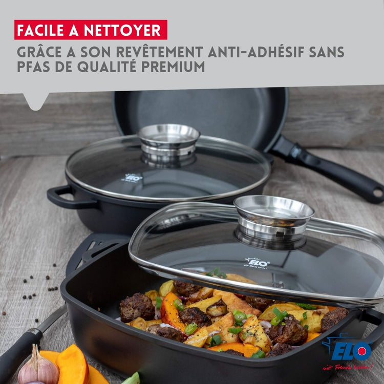 Faitout 24 cm sans PFAS Elo Alucast