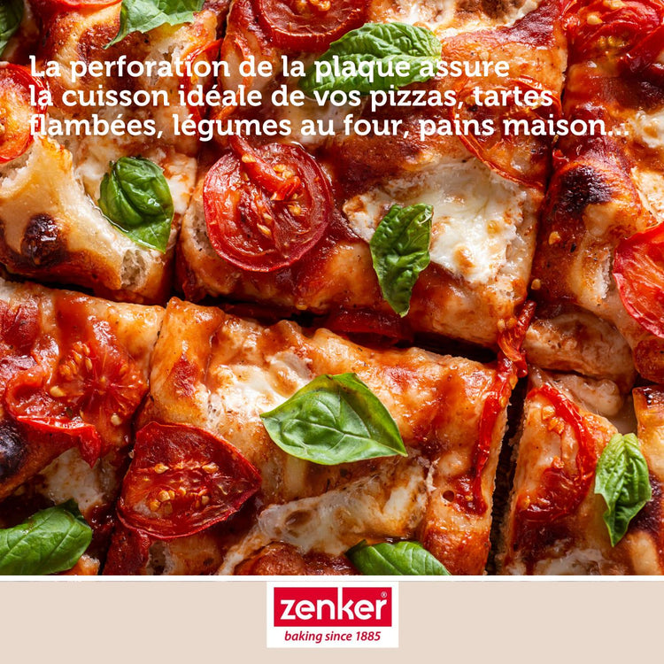 Plaque à pâtisserie perforée 40 x 30 cm en alu 18/10 Zenker Special Cooking