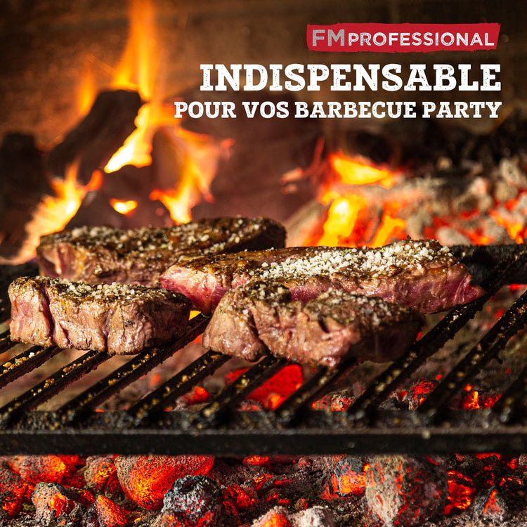 Brosse à nettoyer le barbecue 28 cm bois et acier FM Professional