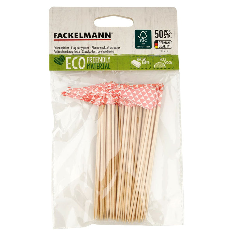 Piques à cocktail en bois 50 pcs Fackelmann Eco Friendly