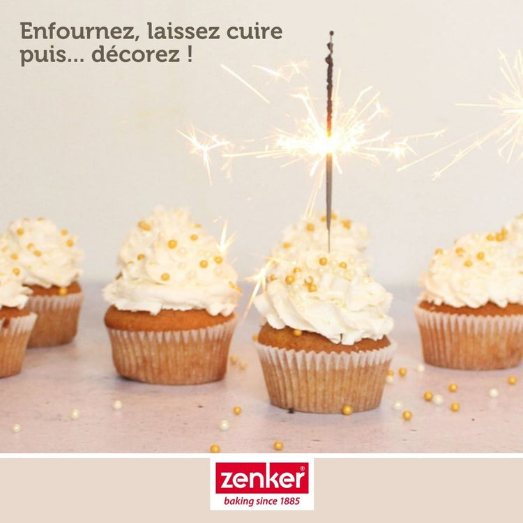 Pack de 100 moules à muffin en papier blanc Zenker