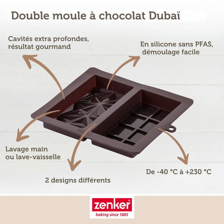 Double moule à chocolat de Dubaï en silicone Zenker Special Creative