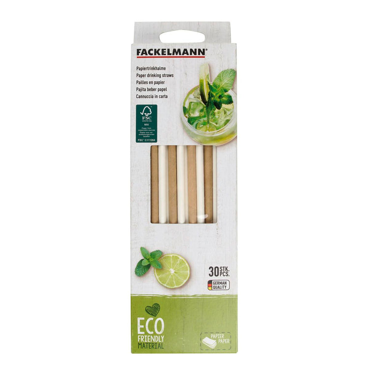 Pailles en papier écoresponsable Fackelmann Bar Concept