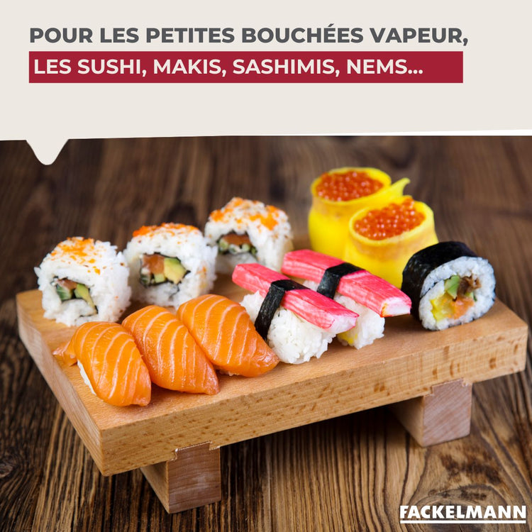 Lot de 10 paires de baguettes de 23cm en bambou Fackelmann Asia Line