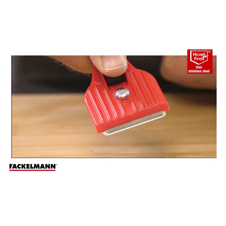 Racloir rouge pour plaque vitrocéramique Fackelmann